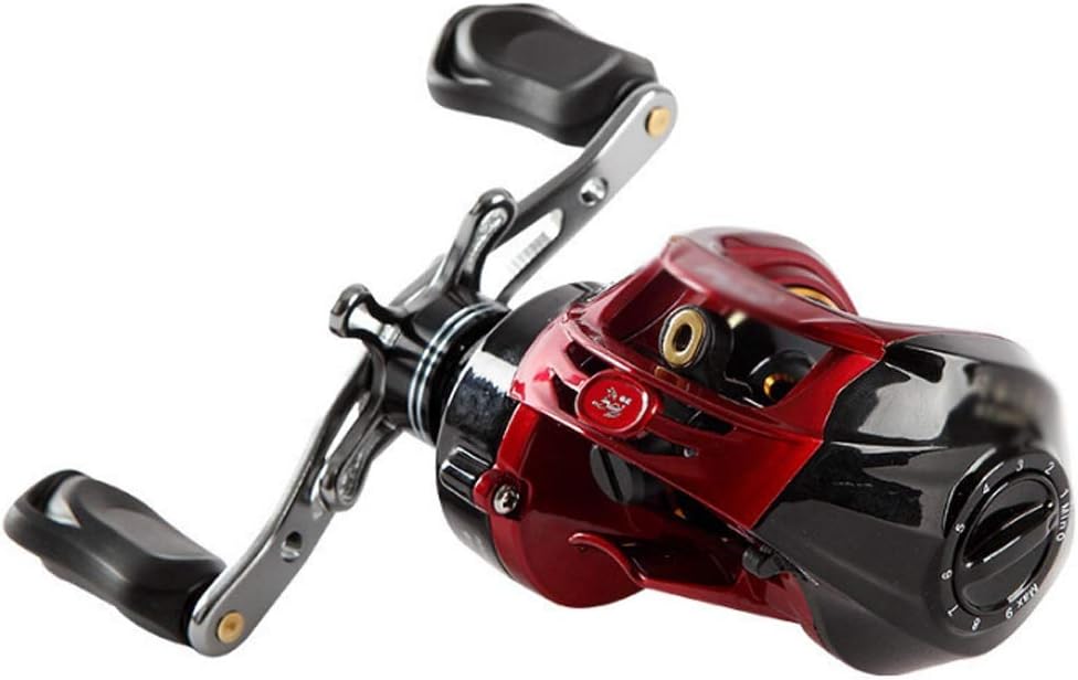 Black Ray Wassertropfen Angelrolle D - Baitcasting Rolle mit Magnetbremse - 344 g Ausführung für weite Würfe - Mit Anti Explosions Schnurführung