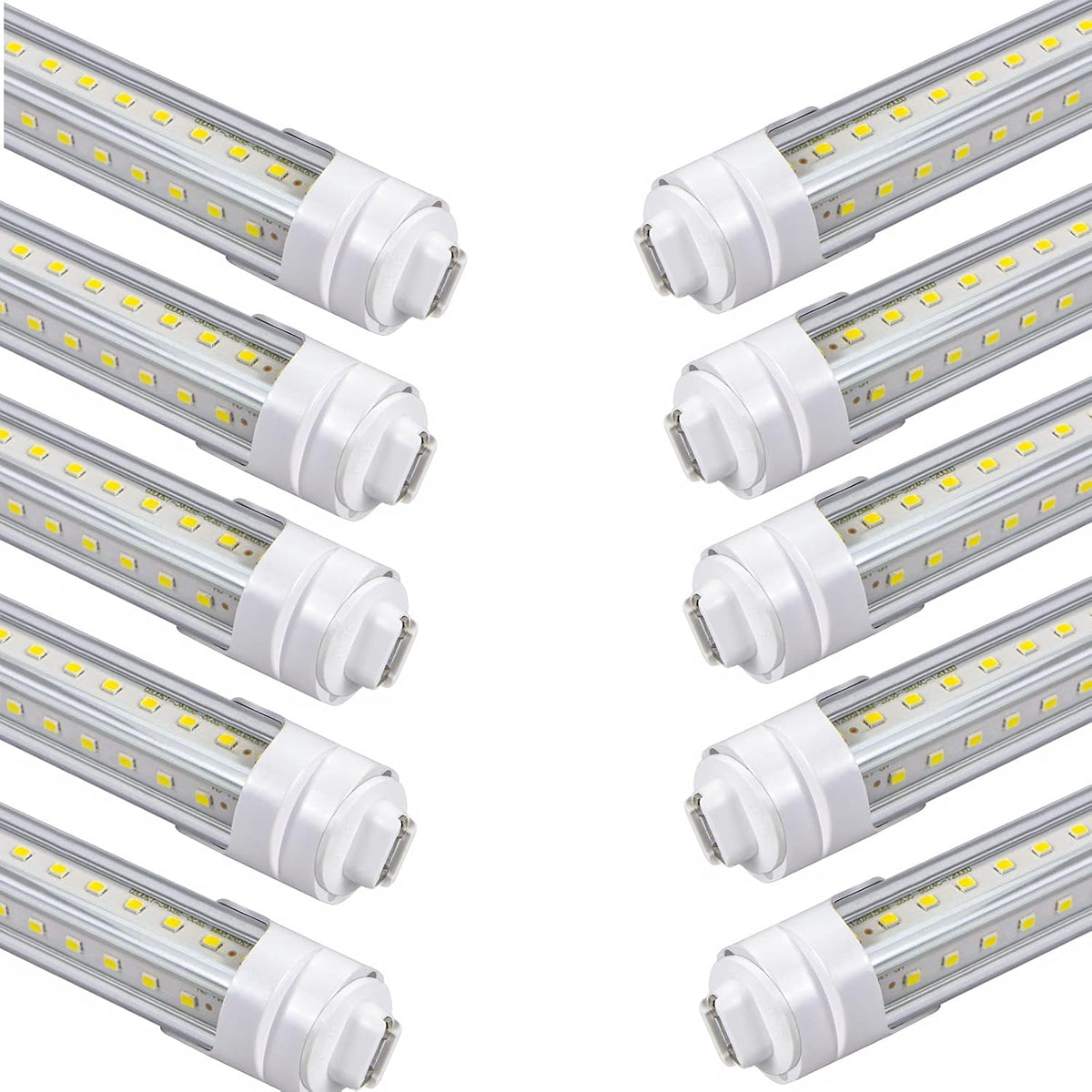 T8 LED Röhre 1,5 m 45 W - 10 Leuchtmittel mit 4500 lm und 6500 K kaltweißem Licht - Doppelseitige Versorgung mit Vorschaltgerät Bypass - Ersatz für F60T12 Leuchtstoffröhren