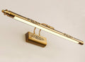 Nordische LED Wandleuchte aus Messing - Vintage Spiegellampe mit warmem Licht - Moderne Metall Badleuchte für Make up und Waschtisch - Für stilvolle Wohn und Badezimmergestaltung