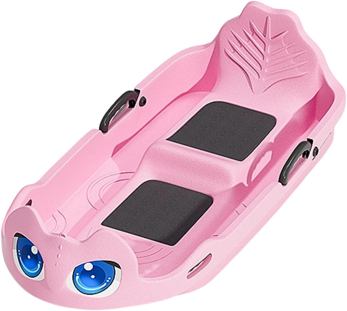 Davoser Kinderschlitten Rosa - Rodel mit Bremsgriffen für mehr Kontrolle - Aluminium und Stahl Konstruktion - Für Schneespaß und klassischen Wintersport