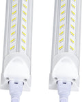 Singteam T8 LED Röhren 2.4 m 10 Stück - 100 W und 15500 Lumen bei 6500 K - V Form mit 6 Reihen und 270 Grad Abstrahlung - Für Garage Lager Werkstatt und Keller