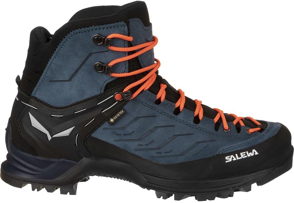Salewa MTN Trainer Mid GTX Herren Wanderschuhe - Veloursleder mit Gore Tex und 3F System - Gummisohle mit Vollgummibeschichtung - Für Trekking Wandern und Outdoor Touren