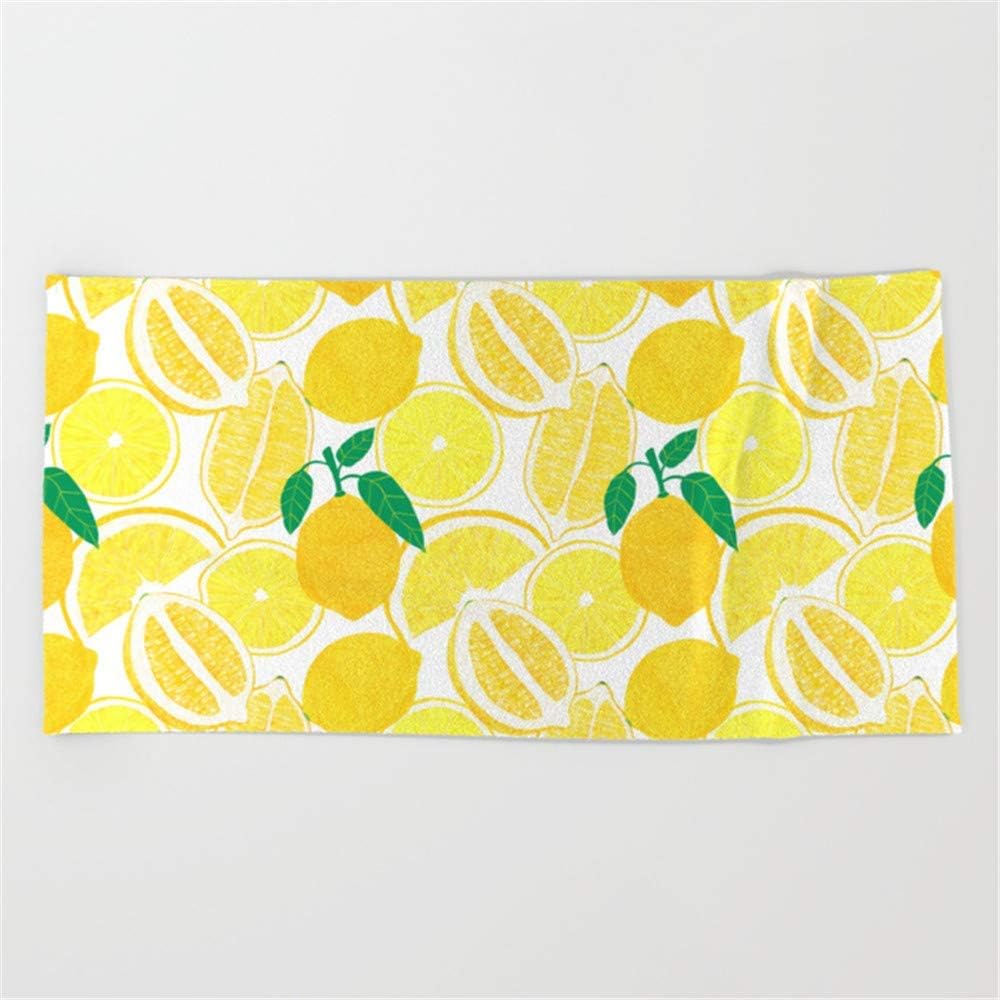 Lemon Harvest Strandtuch 31 x 51 Zoll - Baumwolle in Variante B909 - Modernes Badetuch als Einzelstück - Für Strand Pool Urlaub und Freizeit