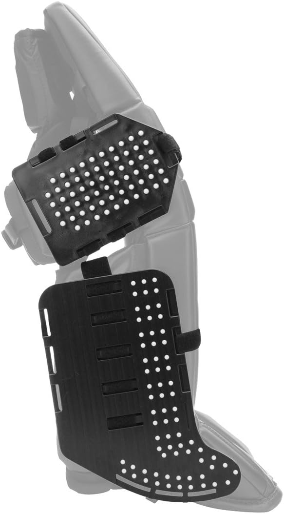 Torwart Schutzplatten für Inline Hockey und Ball Hockey - Schwarz aus Kunststoff - leicht mit etwa 1 Pfund - Gleitplatten für erwachsene Hockey Torwarte