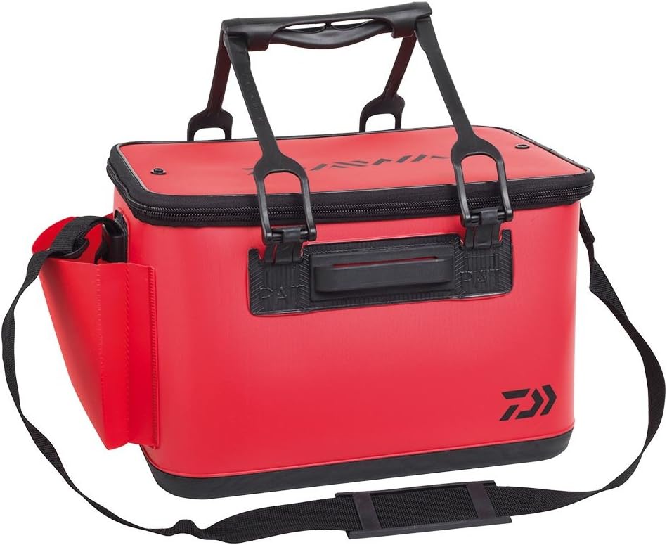 Daiwa Bakkan Transporttasche - Starre Angeltasche mit 28 Liter Kapazität - Schwarze Ausführung aus Polyester - Für Angelzubehör Transport und Aufbewahrung