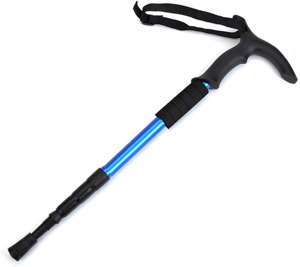 Leichter Teleskop Gehstock - Metall Wanderstock mit 200 g Gewicht - Für Senioren ältere Damen und Herren - Für Spaziergänge und unterstütztes Gehen