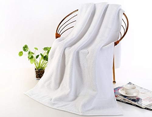 Baumwoll Badetuch - Blau einfarbig mit Terry Struktur - 70 x 140 cm und 300 g - Dickes Handtuch für Badezimmer Spa Schwimmen und Erwachsene