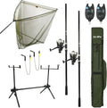 Karpfen Komplettset Deluxe - 3,6 m Carbonrute mit Rolle Bissanzeiger und Swinger - Inklusive Futteral und weiterem Zubehör - Für Anfänger und erfahrene Angler