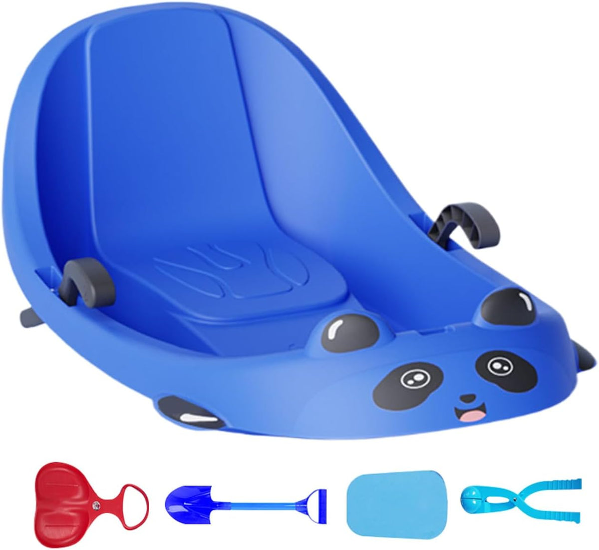 Schneeschlitten für Kinder - Integrierte Bremse für winterlichen Fahrspaß - Blau für Schneehügel Park Hinterhof und Spielplatz - Für Mädchen Kinder und Vorschüler