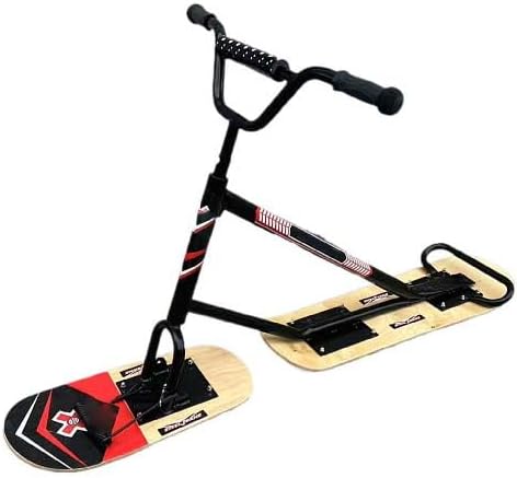Schneeschlitten mit Aluminium Legierung - Holzfarbenes Design und leichtes Gewicht - Rodel für Snowboard ähnliche Winterfahrten - 7,65 kg für Outdoor Aktivitäten