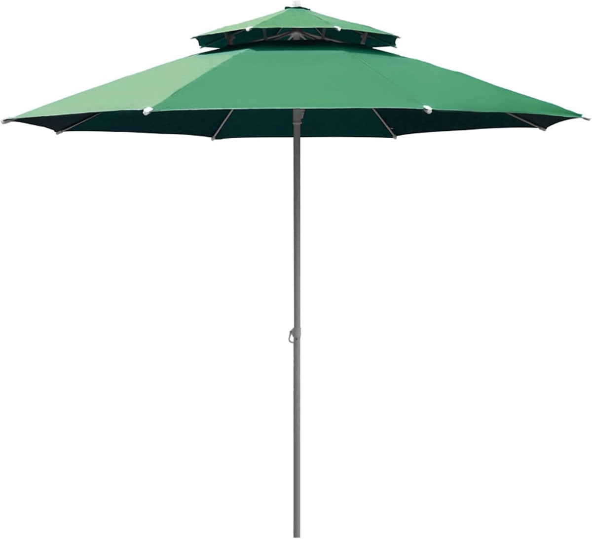 Runder Garten Sonnenschirm mit Doppeldach - Abnehmbarer Outdoor Parasol für flexible Nutzung - Beschattung für Strand Innenhof und Terrasse - Garten Schirm für Sitz und Freizeitbereiche