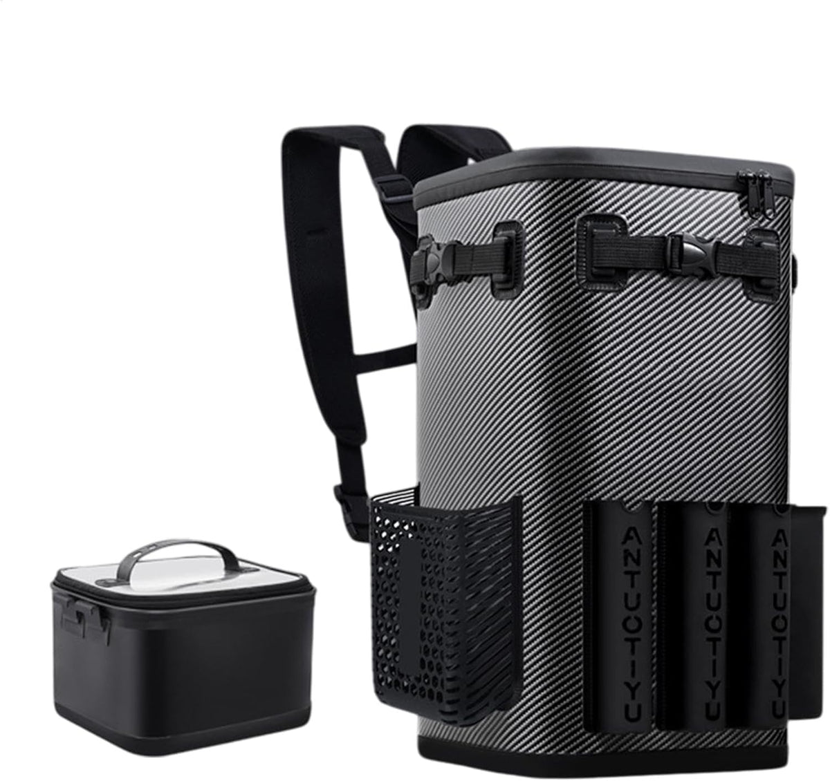 Yabauuop Angelrucksack mit Rutenhalter - Wasserdichte 49 Liter Tackle Tasche - Multifunktionaler Stauraum für Damen und Herren - Für Angeln Reise und Outdoor