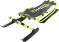 Yukon Charlies Hammerhead Pro HD Schlitten - Aluminium Konstruktion für 1 Person - Geschwindigkeits und Lenksteuerung - Grüner Wintersport Schlitten 129,5 x 55,9 cm