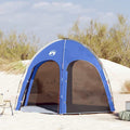 Poolzelt Blau 366 x 305 x 231 cm - Polyester mit Fiberglasrahmen und UV Schutz - Faltbare Überdachung für Garten und Terrasse - Modernes Outdoor Zelt mit 8,68 kg