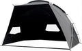 Billg Strandmuschel für 4 bis 8 Personen - Erweiterbares Sonnendach mit UV Schutz 50 Plus - 2 Fenster und Reißverschluss Hintertür - Schwarz 300 x 185 x 170 cm