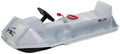 EKO Snow Comet Plastikbob - 120 x 52 x 28 cm für Schnee und Winterspaß - Silber im modernen Design - Für Kinder und Erwachsene zum Rodeln und Schlittenfahren