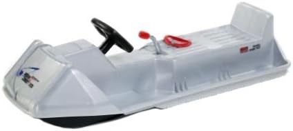 EKO Snow Comet Plastikbob - 120 x 52 x 28 cm für Schnee und Winterspaß - Silber im modernen Design - Für Kinder und Erwachsene zum Rodeln und Schlittenfahren