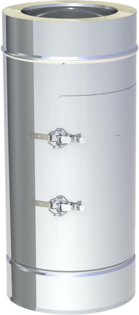 Jeremias DW FU Design Plus Revisionselement 600 mm - Doppelwandiges Edelstahl Abgassystem für große Schornsteine - Bis 600 Grad und Druckklasse N1 - Für Inspektion Reinigung und Wartung