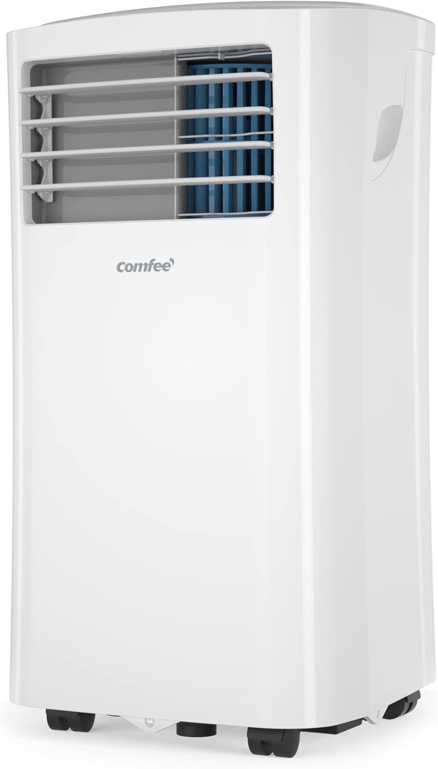 Comfee MPPH 08CRN7 mobiles Klimagerät - 8000 BTU und 2.3 kW für bis 29 Quadratmeter - Kühlen Ventilieren und Entfeuchten - Mit Abluftschlauch und Fernbedienung
