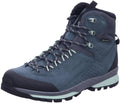 LOWA Delago GTX Mid Herren Wanderschuhe - blau mit Leder Obermaterial und Futtermix - Gummisohle und Kurzschaft - Trekking Schuhe für Outdoor Touren