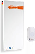 Könighaus Infrarotheizung 1200 Watt - Heizkörper für Räume von 1 bis 29 Quadratmeter - Integriertes Smart Thermostat mit App - TÜV SÜD und doppelter Überhitzungsschutz