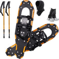 30 Zoll Schneeschuhe 4in1 - Leichte Ausführung für Damen und Herren - Mit Aluminium Steigeisen und verstellbaren Bindungen - Rutschfestes Set mit Tragetasche für Wintertouren