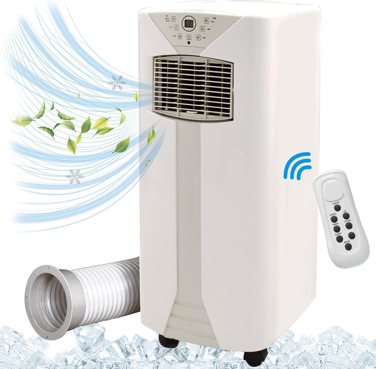 Syntrox Fresco mobiles Klimagerät 9000 BTU - Kühlung und Entfeuchtung mit Schnellkühlung - Fernbedienung Timer und Schlafmodus - Weißes Klimagerät mit R290 und 65 dB