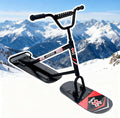 Snow Scooter Typ B - Mit 360 Grad Lenkung und Doppelklingen - Bis 150 kg Tragfähigkeit für Erwachsene - All Terrain Schneeschlitten für Wintersport und Familienfreizeit