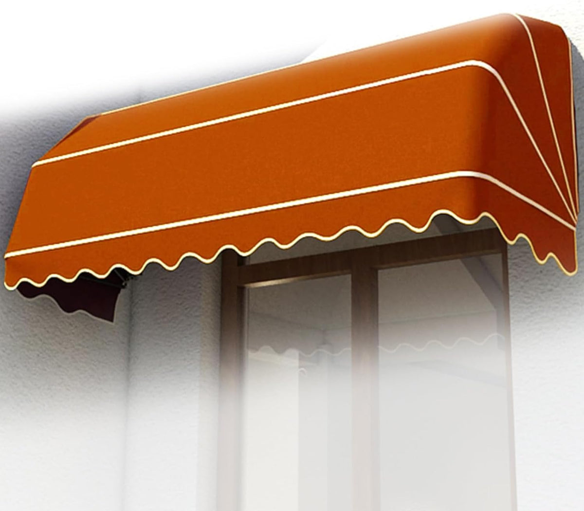 Einziehbare Markise für Balkon und Terrasse - Wasserdicht und UV beständig mit Aluminium Baldachin - Manuelle Kurbel für flexible Beschattung - Verstellbare Montage ohne Bohren
