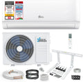 Kältebringer Split Klimaanlage 9000 BTU 2.6 kW - Kühlen und Heizen bis 45 Quadratmeter - WiFi App und 19 dB Betrieb - Mit R32 5 m Kupferleitung Wandhalterung und Zubehör