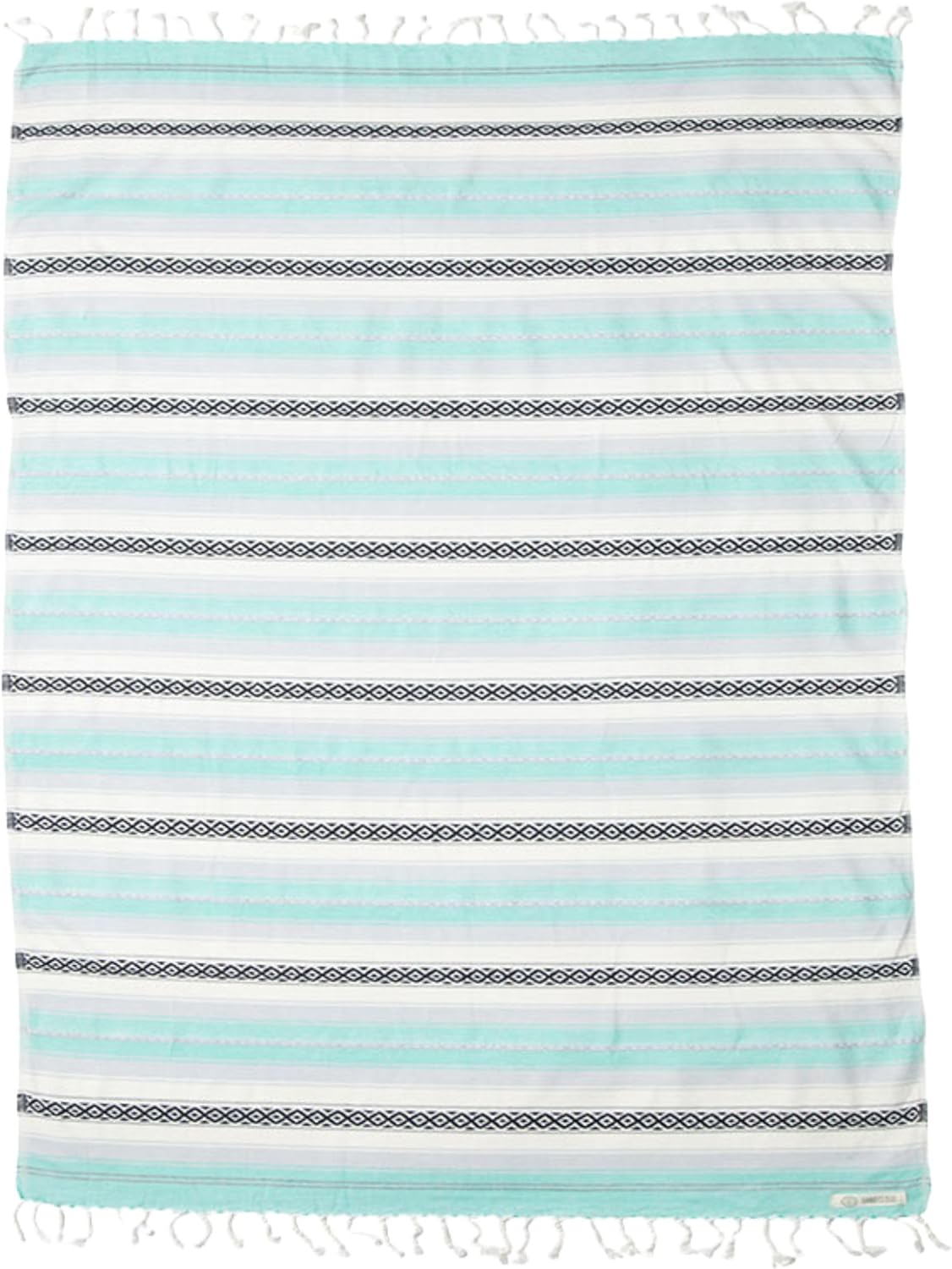 Sand Cloud Seafoam Baja Strandtuch Decke XXL - Aus Baumwolle im großformatigen Design - Einzelnes Strandtuch für Urlaub Pool und Picknick - Vielseitige Decke für Sommer und Freizeit