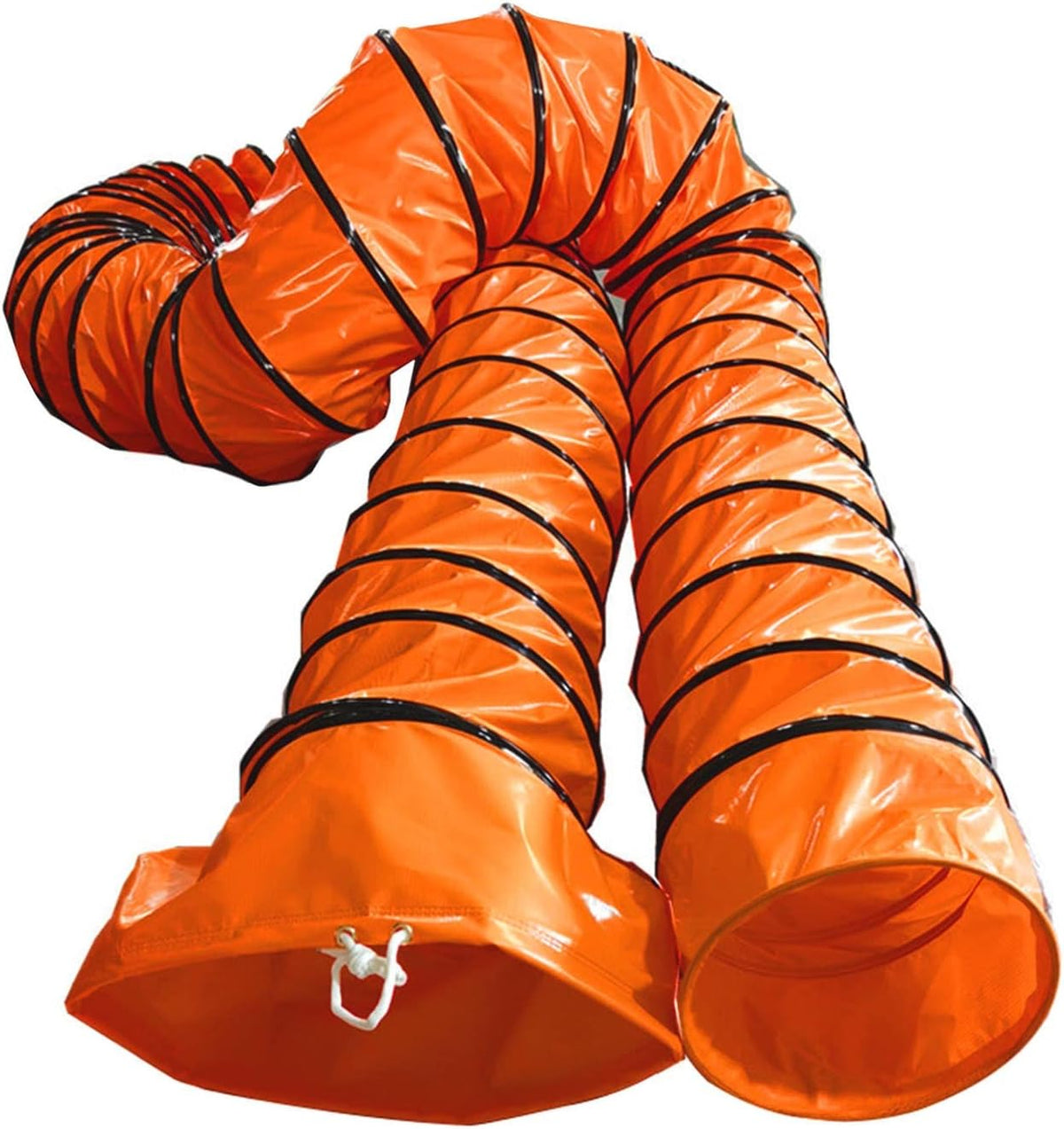 Flexibler PVC Lüftungsschlauch 400 mm - Orange Rohrleitung mit 10 m Länge für Luftführung - Flexibler Kanal für Heizung Lüftung und Klimaanlagen - Einzelstück ohne Montagebedarf