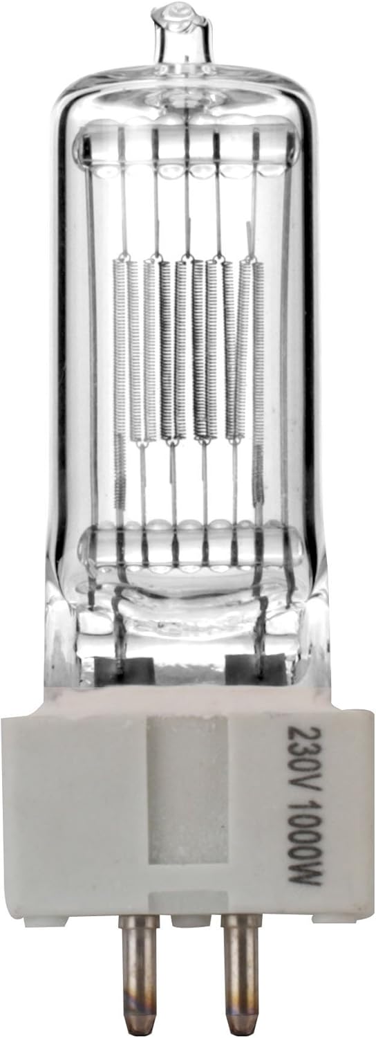 CP70 GX9.5 Halogenlampe 1000 W - 10 Leuchtmittel für 230 V Scheinwerfer - Warmweißes Licht mit GX9.5 Sockel - Für kompatible Bühnen Studio und professionelle Beleuchtung