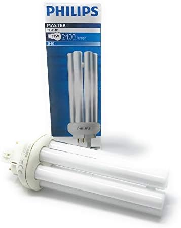 Philips MASTER PL T 32 W 840 4P - Fluoreszierendes Leuchtmittel mit GX24q 3 Sockel und 4 Pins - Neutralweiß mit hoher Farbwiedergabe - Für geeignete Innenleuchten und Gewerberäume