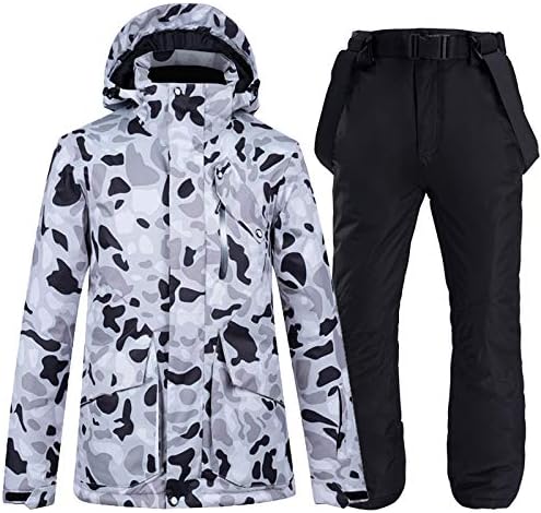 WAOCEO Damen Skianzug XXL - Snowboardjacke und Skihose als Winter Set - atmungsaktives Material für Outdoor Sport - Ausführung I für erwachsene Wintersportler