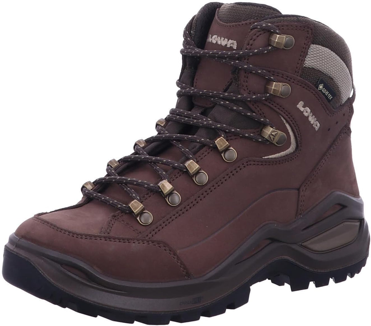 Lowa Renegade EVO GTX MID Damen Wanderstiefel - Gore Tex wasserdicht in Größe 36,5 - Kurzschaft für Trekking und Wandern - Espresso Anthrazit für Outdoor Touren