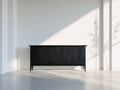 Dielenschrank Sideboard Holzoptik Schwarz 160x40x80 cm Moderner Flur Stauraum Minimalistisch