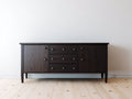 Dielenschrank Sideboard Holz Dunkelbraun 160x40x80 cm Flur Kommode mit 2 Türen und 3 Schubladen Modern Minimalistisch